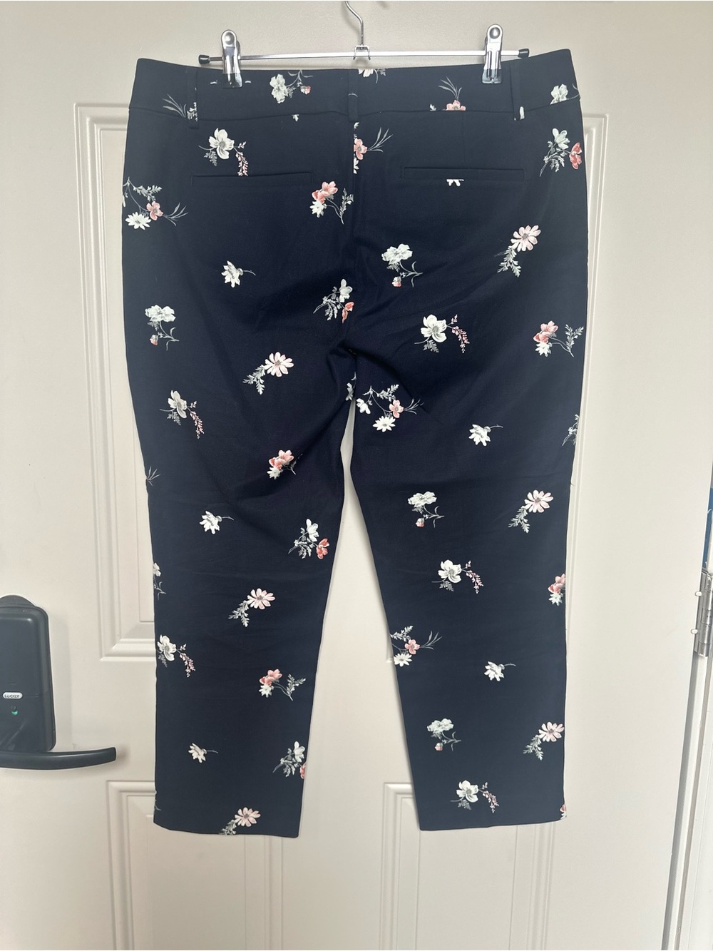LOFT Marissa Ankle Pant Navy Floral